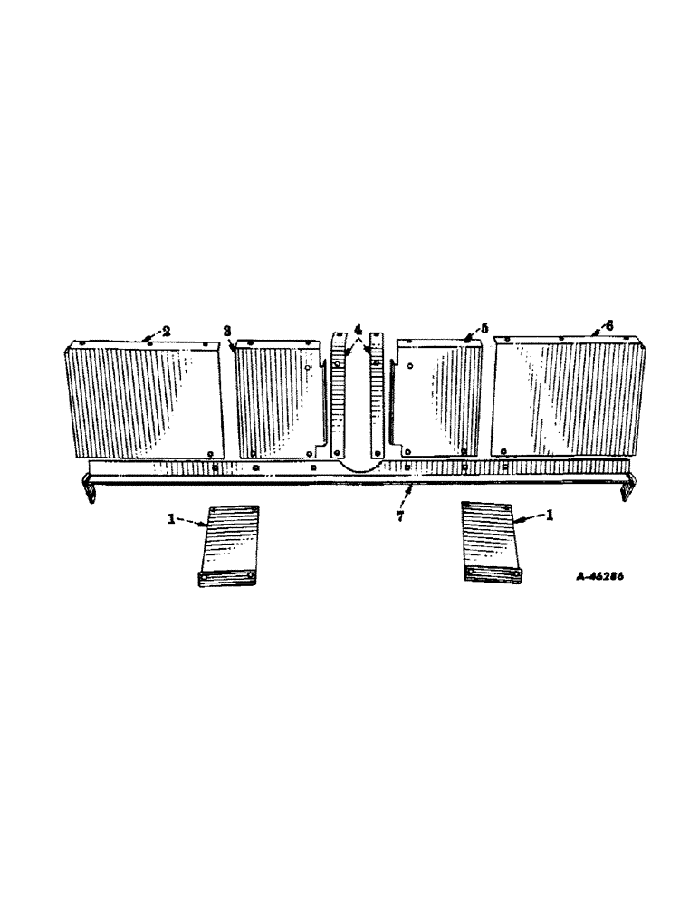 Схема запчастей Case IH 34U-FTC25 - (A-27) - FRONT OPENING SHIELD ATTACHMENTS, (USED 1956 AND SINCE) 