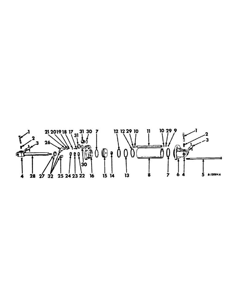 Схема запчастей Case IH 411 - (S-22) - HYDRAULIC CYLINDER, DOUBLE-ACTING 