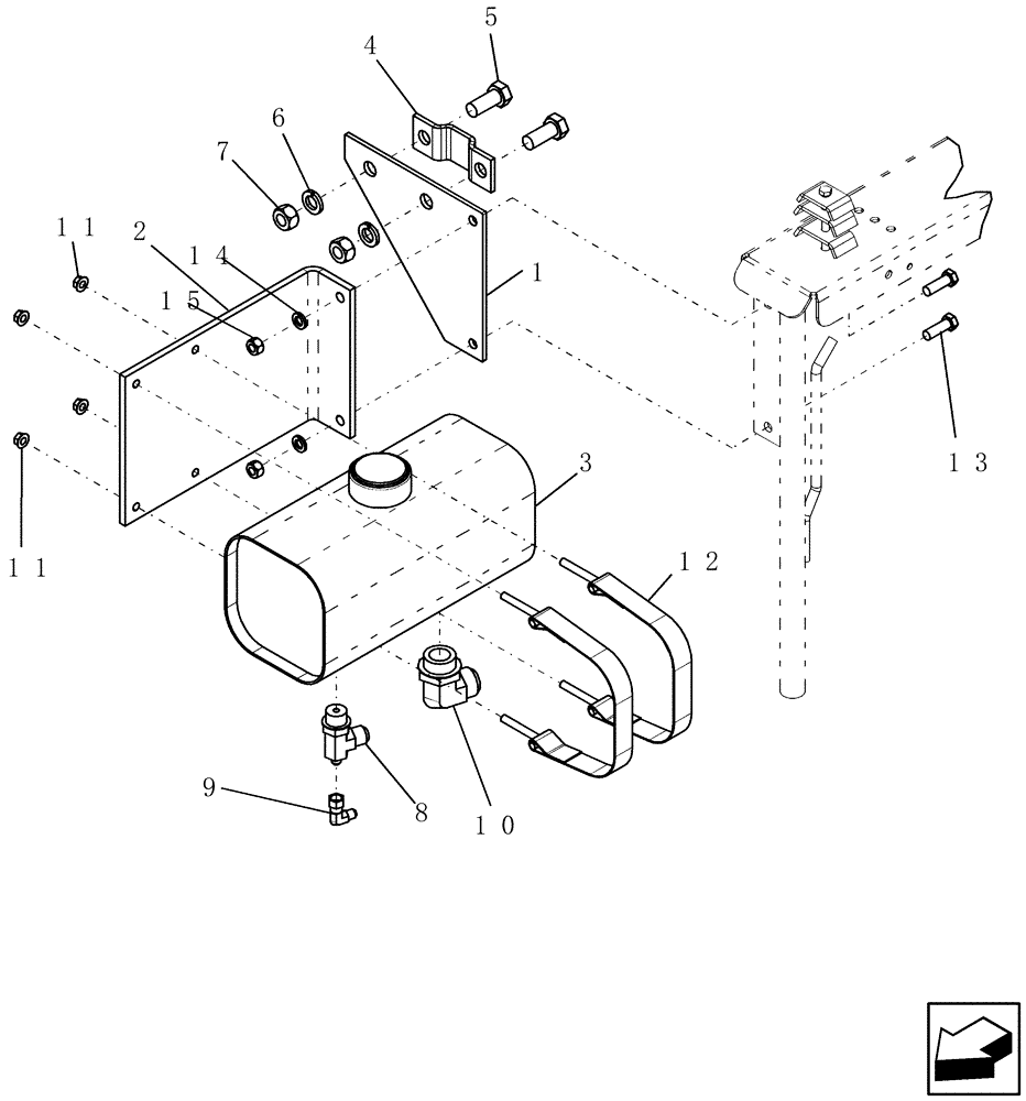 Схема запчастей Case IH 1200PT - (L.10.D[09]) - BULK FILL - PTO 12 ROW & 16 ROW - RESERVOIR DETAIL (BSN CBJ022057) L - Field Processing