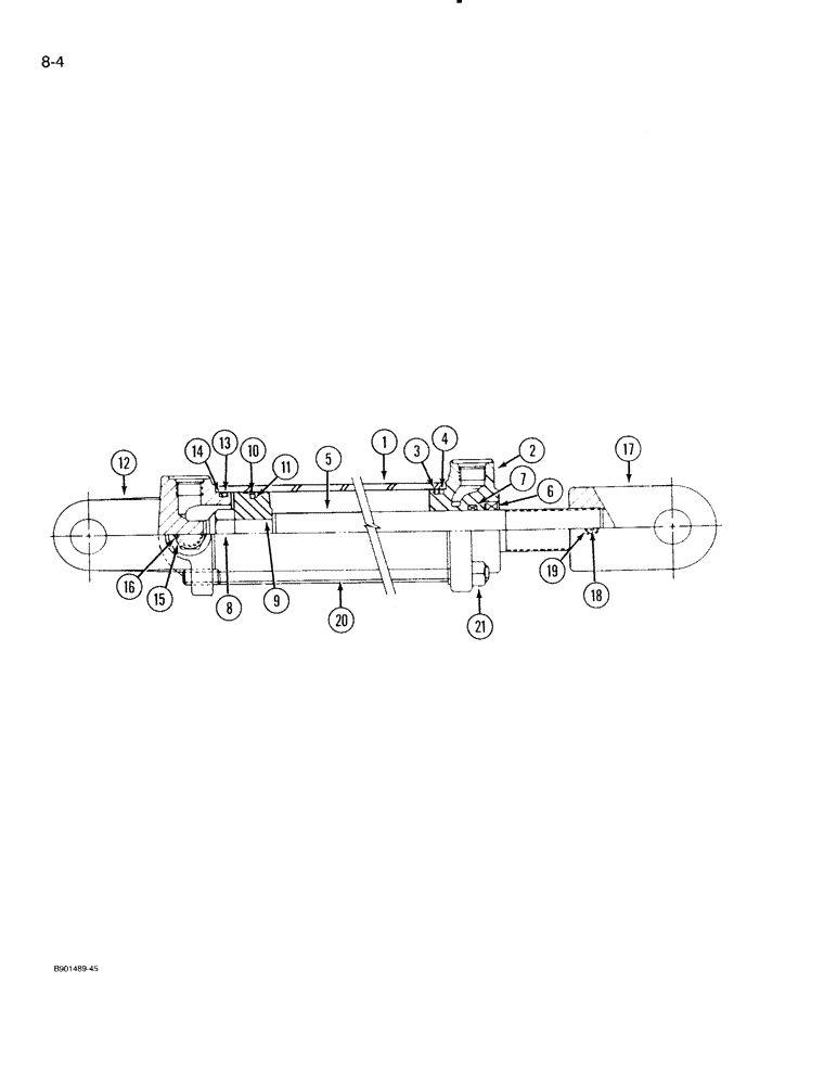 Схема запчастей Case IH 70 - (8-04) - LIFT CYLINDER, 1272145C91, MACHINES WITH HYDRAULIC SPOUT CONTROL (08) - HYDRAULICS