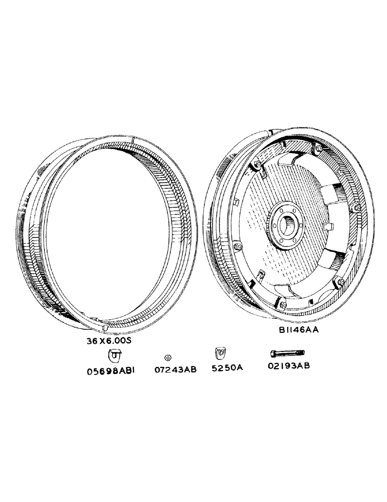 Схема запчастей Case IH DH-SERIES - (073) - REAR WHEELS FOR PNEUMATIC FARM TIRES, FOR "DC" - "DH" (06) - POWER TRAIN