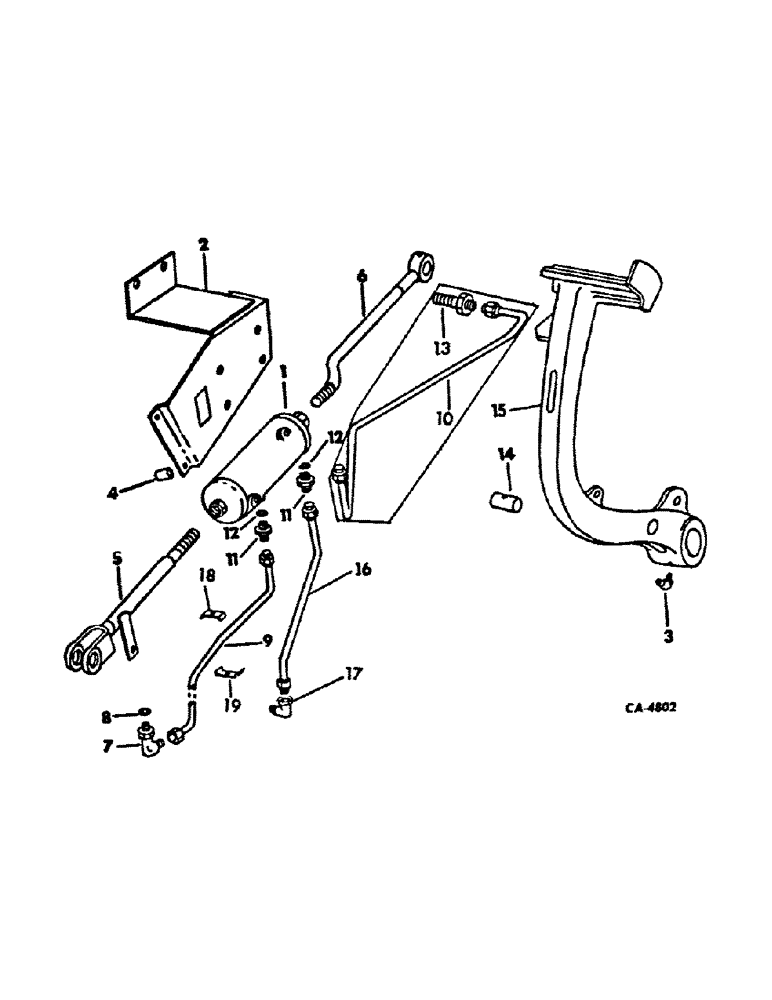 Схема запчастей Case IH 1066 - (07-07) - DRIVE TRAIN, HYDRAULIC POWERED CLUTCH CONTROL, TRACTORS WITHOUT CUSTOM CAB (04) - Drive Train