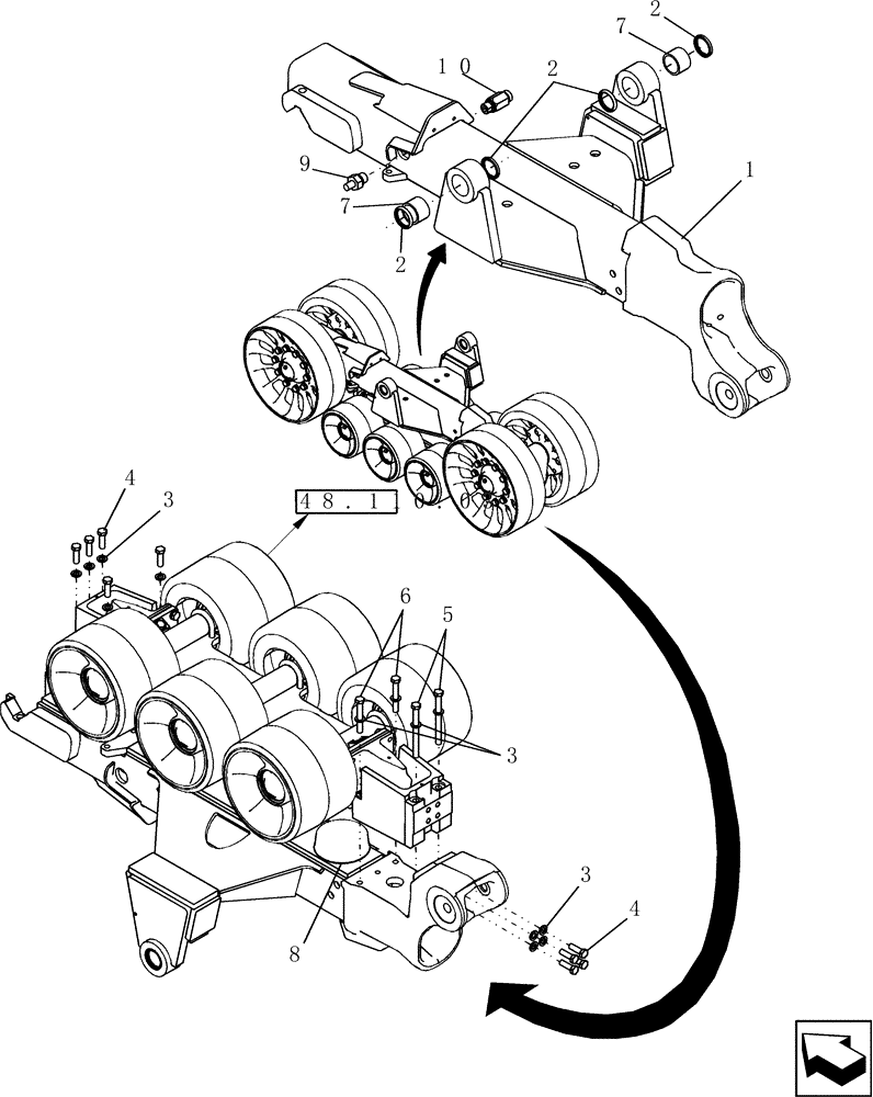 Схема запчастей Case IH 8010 - (48.130.03) - TRACK DRIVE - UNDERCARRIAGE - NA ONLY - 8010 (48) - TRACKS & TRACK SUSPENSION