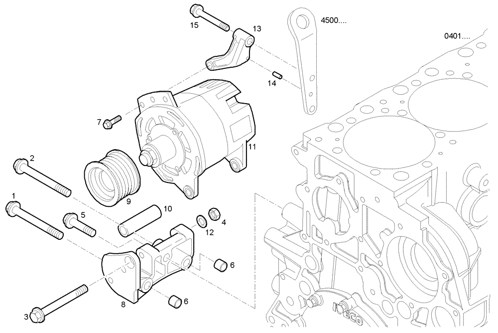 Схема запчастей Case IH F2CE9684A E009 - (4000.187) - GENERATOR 