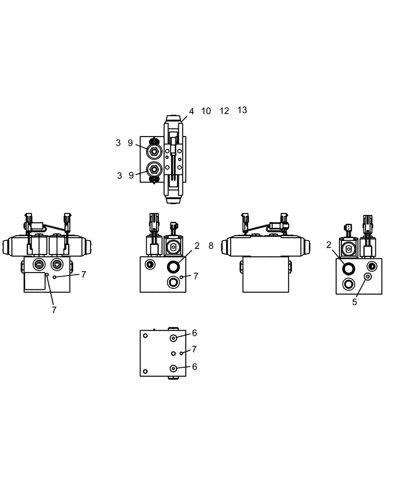 Схема запчастей Case IH 1260 - (35.138.12) - HYDRAULICS - VALVE BLOCK, AUTO STEERING (35) - HYDRAULIC SYSTEMS