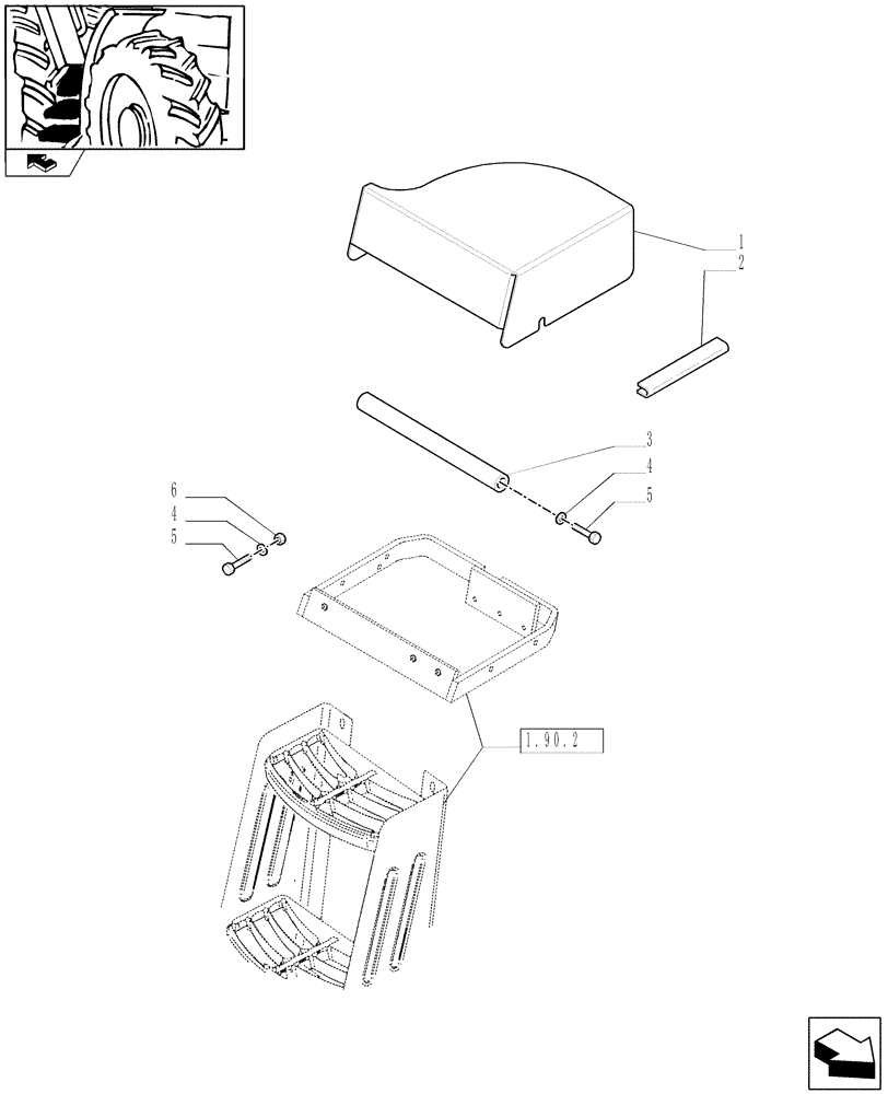 Схема запчастей Case IH PUMA 225 - (1.90.2/01) - MID MOUNTED VALVES - COVER (10) - OPERATORS PLATFORM/CAB