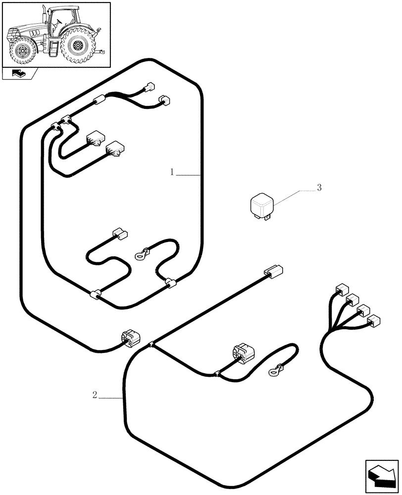 Схема запчастей Case IH PUMA 210 - (1.75.4/05) - (VAR.043-052) HEATED FRONT AND REAR WINDOW - ELECTRIC COMPONENTS (06) - ELECTRICAL SYSTEMS