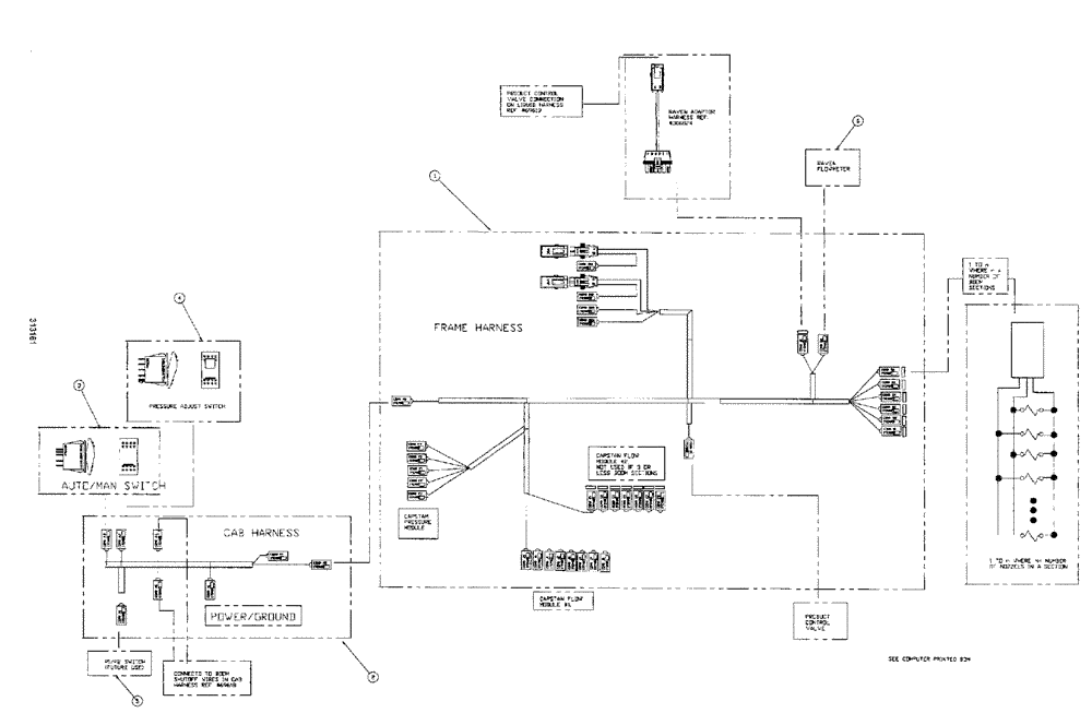 Схема запчастей Case IH SPX3150 - (280) - ELECTRICAL, AIM COMMAND ELECTRICAL GROUP (55) - ELECTRICAL SYSTEMS