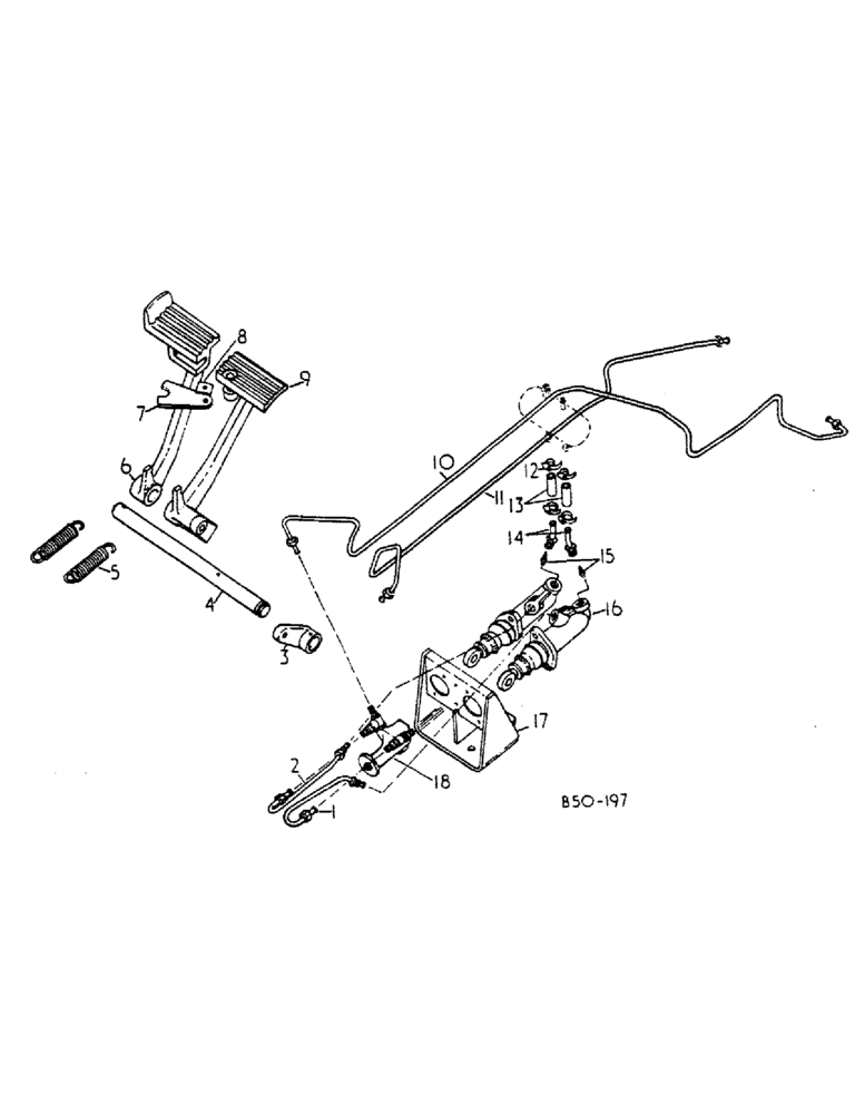 Схема запчастей Case IH 784 - (04-03) - BRAKES, BRAKE CYLINDER AND CONNECTIONS, TRACTOR WITH SERIAL NO. 3108 AND ABOVE (5.1) - BRAKES