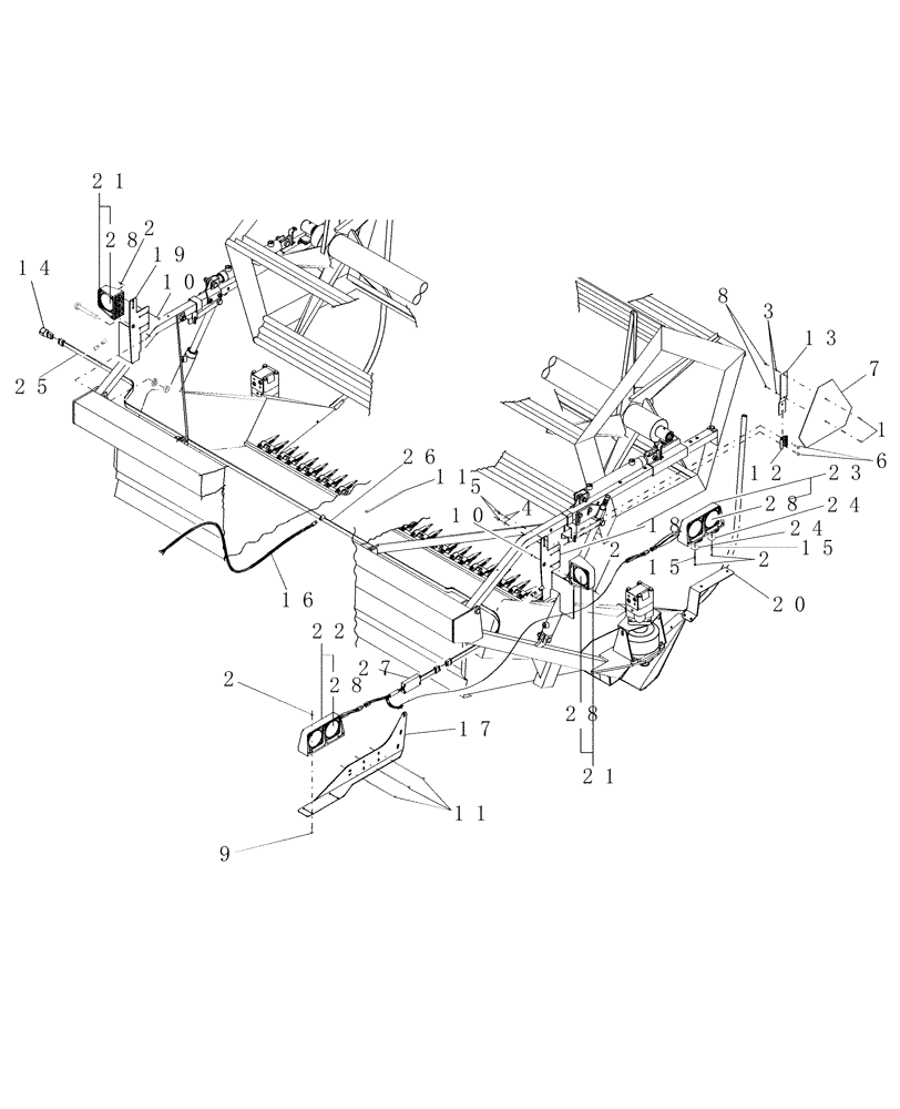 Схема запчастей Case IH DH302 - (20.06.05) - LIGHTS & LIGHT MOUNTING (06) - ELECTRICAL