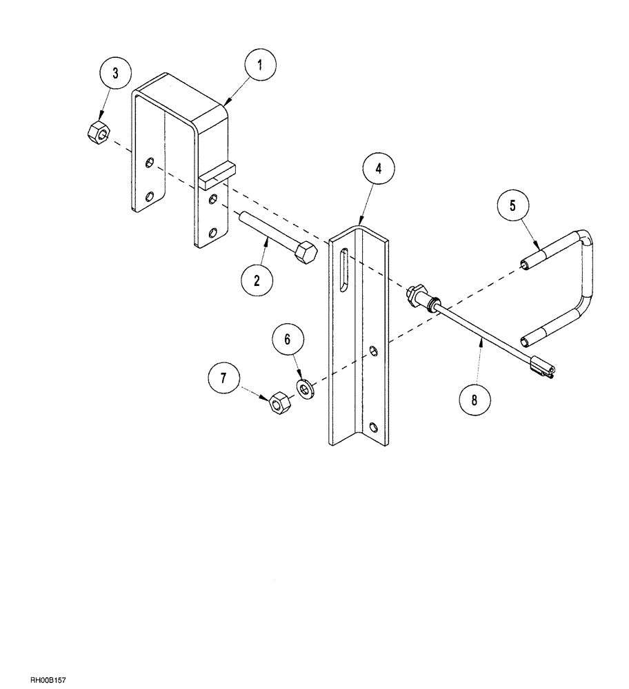 Схема запчастей Case IH AFS - (02-36) - IMPLEMENT STATUS SWITCH MOUNTING (55) - ELECTRICAL SYSTEMS