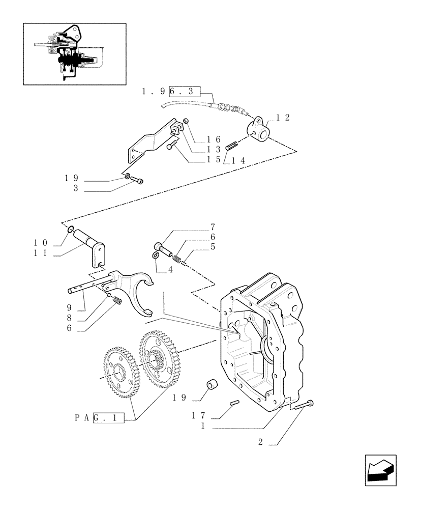 Схема запчастей Case IH MXM190 - (1.80.1/01[02]) - POWER TAKE-OFF 750/1000 RPM (07) - HYDRAULIC SYSTEM