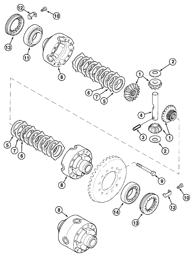 Схема запчастей Case IH CX80 - (05-17) - DIFFERENTIAL - M.F.D. (05) - STEERING