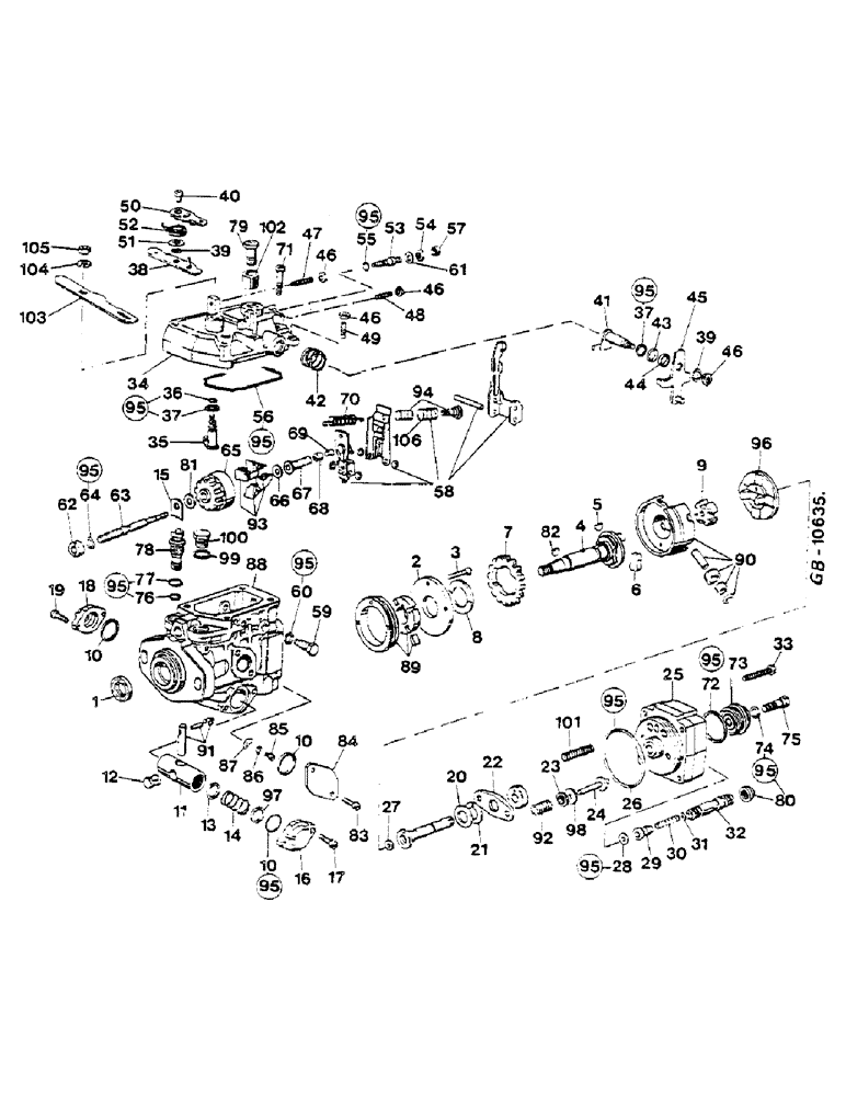 Схема запчастей Case IH D-179 - (11-131) - INJECTION PUMP 