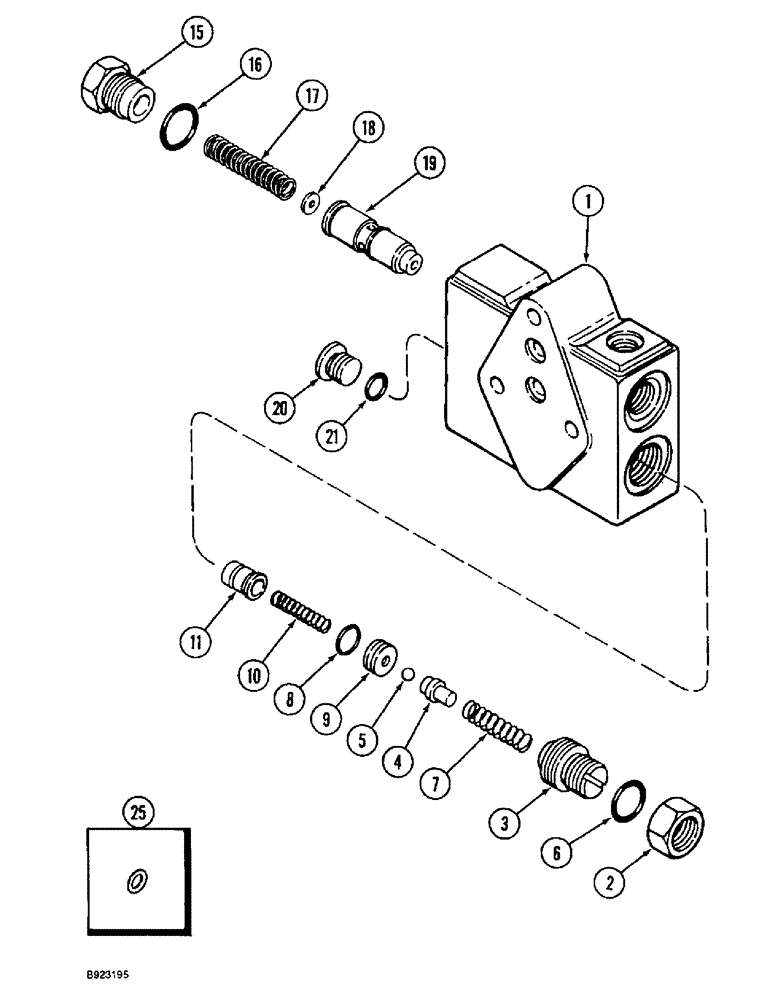 Схема запчастей Case IH 1644 - (8-38) - FLOW DIVIDER VALVE (07) - HYDRAULICS