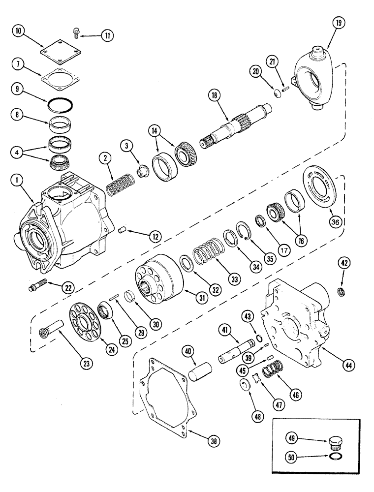 Схема запчастей Case IH 7240 - (8-020) - HYDRAULIC PISTON PUMP ASSEMBLY (08) - HYDRAULICS