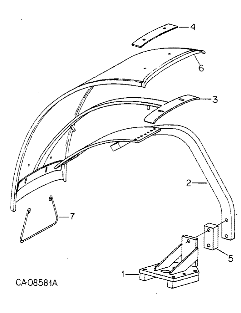 Схема запчастей Case IH 5488 - (13-02) - SUPERSTRUCTURE, FRONT FENDERS FOR ALL WHEEL DRIVE TRACTORS (05) - SUPERSTRUCTURE