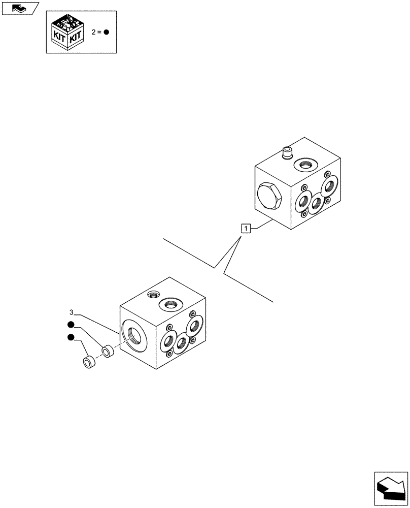 Схема запчастей Case IH PUMA 230 - (33.220.01[02]) - BRAKING LOGIC VALVE FOR CLOSED CENTRE LOAD SENSING HYD. - BRAKE LOGIC VALVE - BREAKDOWN (VAR.743981 / 743896) (33) - BRAKES & CONTROLS