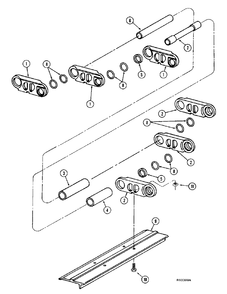 Схема запчастей Case IH 1680 - (6-88) - TRACK CHAIN (03) - POWER TRAIN