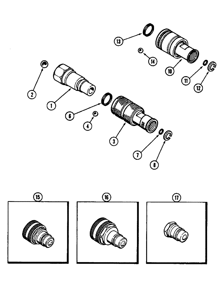 Схема запчастей Case IH 2096 - (8-314) - REMOTE HYDRAULICS, QUICK DISCONNECT COUPLINGS (08) - HYDRAULICS