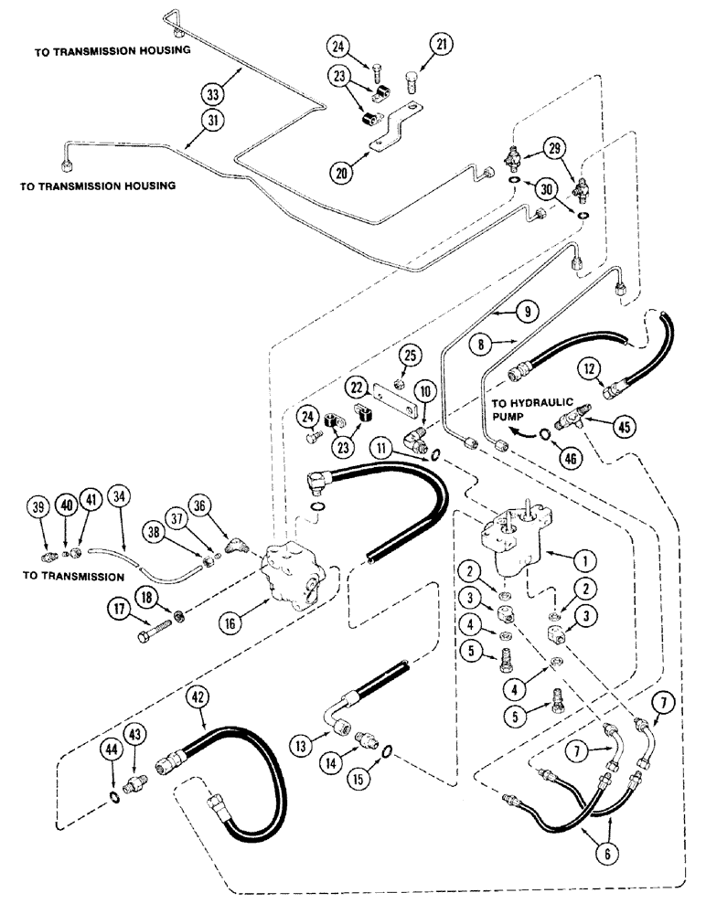 Схема запчастей Case IH 2394 - (7-04) - BRAKE VALVES AND CIRCUITRY (07) - BRAKES