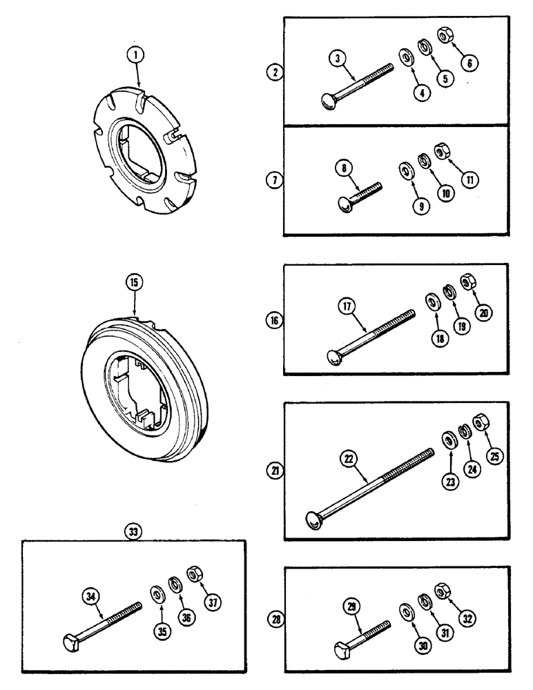 Схема запчастей Case IH 2390 - (6-218) - REAR WHEEL WEIGHTS (06) - POWER TRAIN