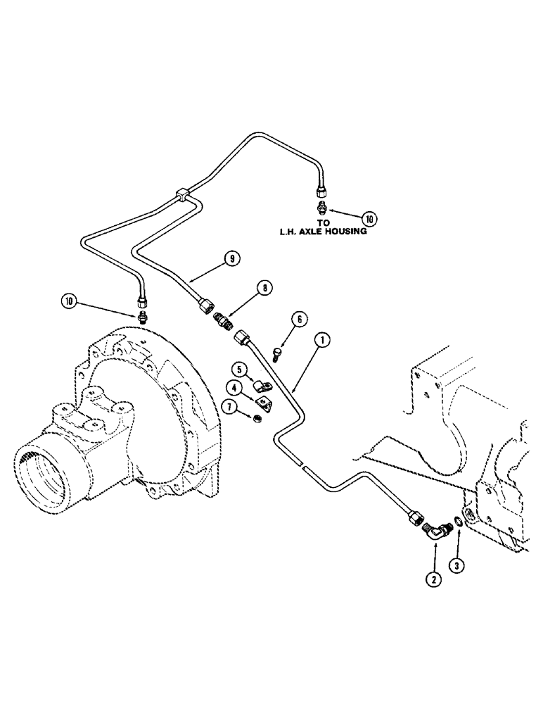 Схема запчастей Case IH 2590 - (6-206) - PLANETARY LUBRICATION TUBES (06) - POWER TRAIN