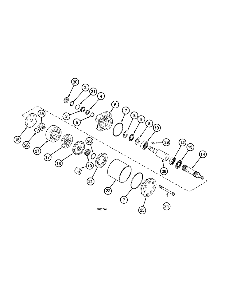 Схема запчастей Case IH 1800 - (8-82) - CONVEYOR UNLOADER MOTOR (07) - HYDRAULICS