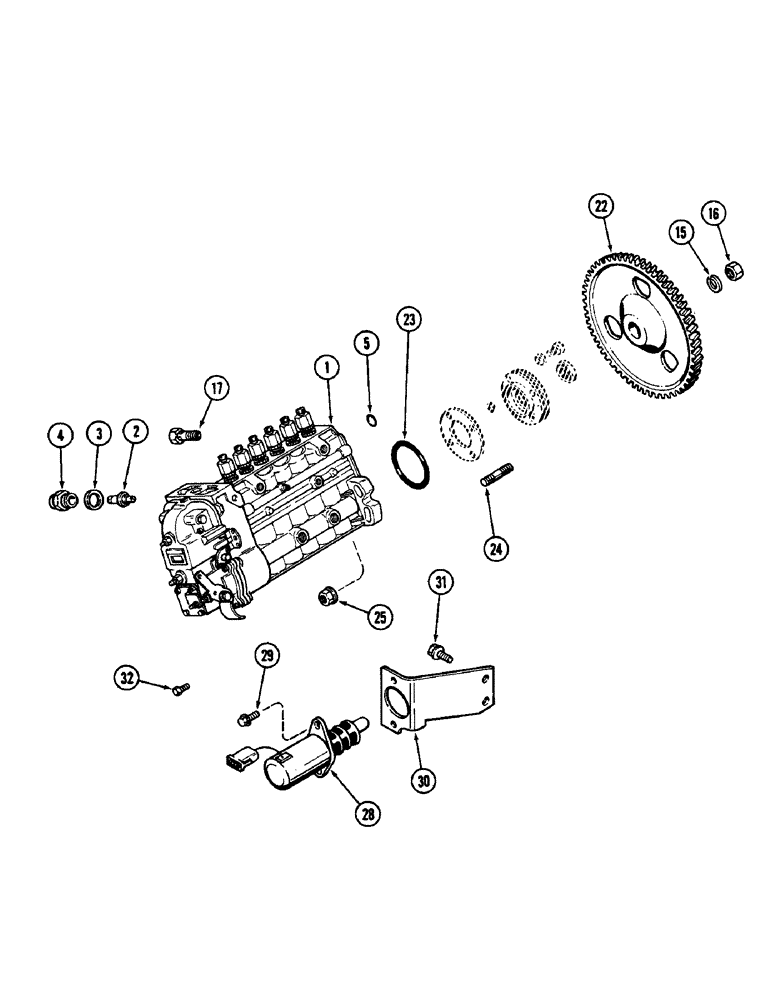 Схема запчастей Case IH 9110 - (04-46) - FUEL INJECTION PUMP AND DRIVE, 6TA-830 ENGINE, PRIOR TO SERIAL NUMBER 17900567 (04) - Drive Train