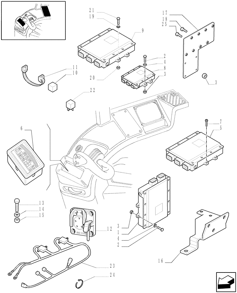 Схема запчастей Case IH PUMA 180 - (1.97.2[01]) - ELECTRONIC CONTROL UNIT - TRANSMISSION CONTROL MODULE - C6084 (10) - OPERATORS PLATFORM/CAB