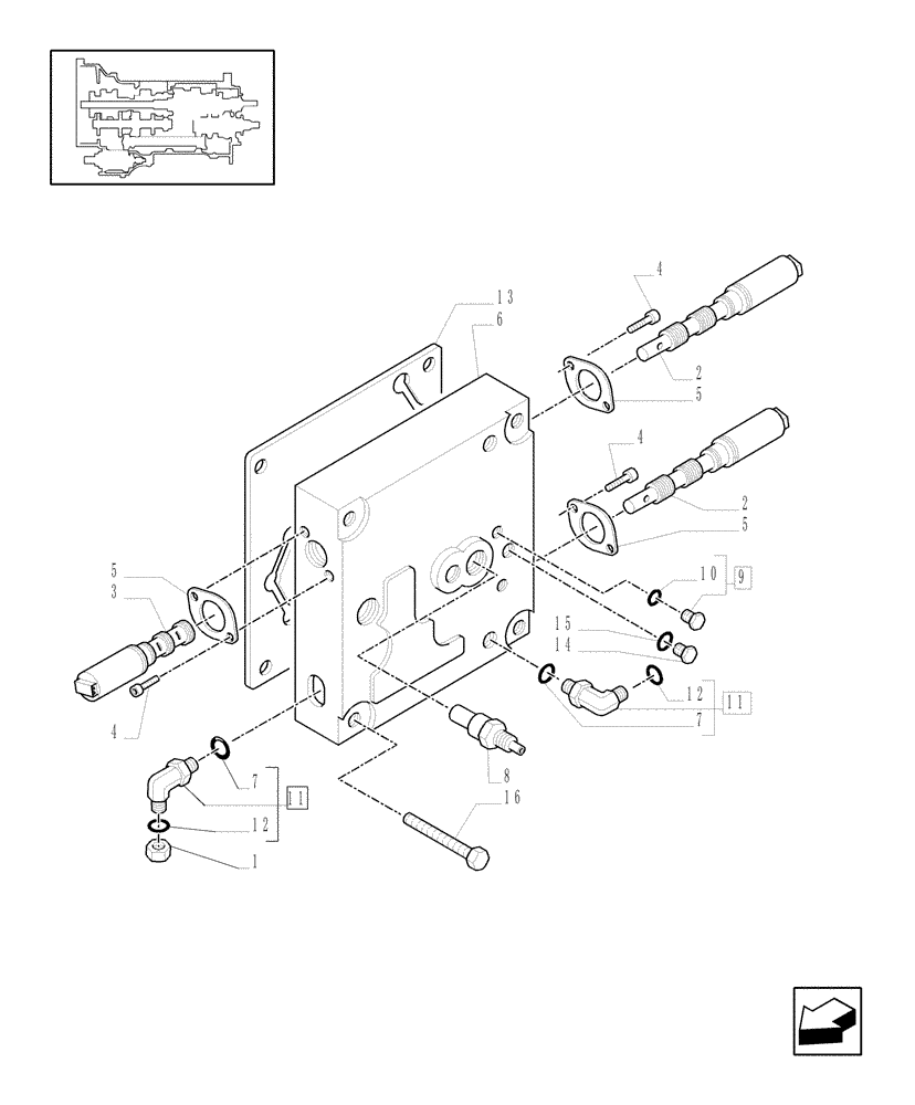 Схема запчастей Case IH MXU115 - (1.27.4[01A]) - TRANSMISSION 24X24 - HI-LO TRANSMISSION ENGAGEMENT CONTROL - D5270 (03) - TRANSMISSION