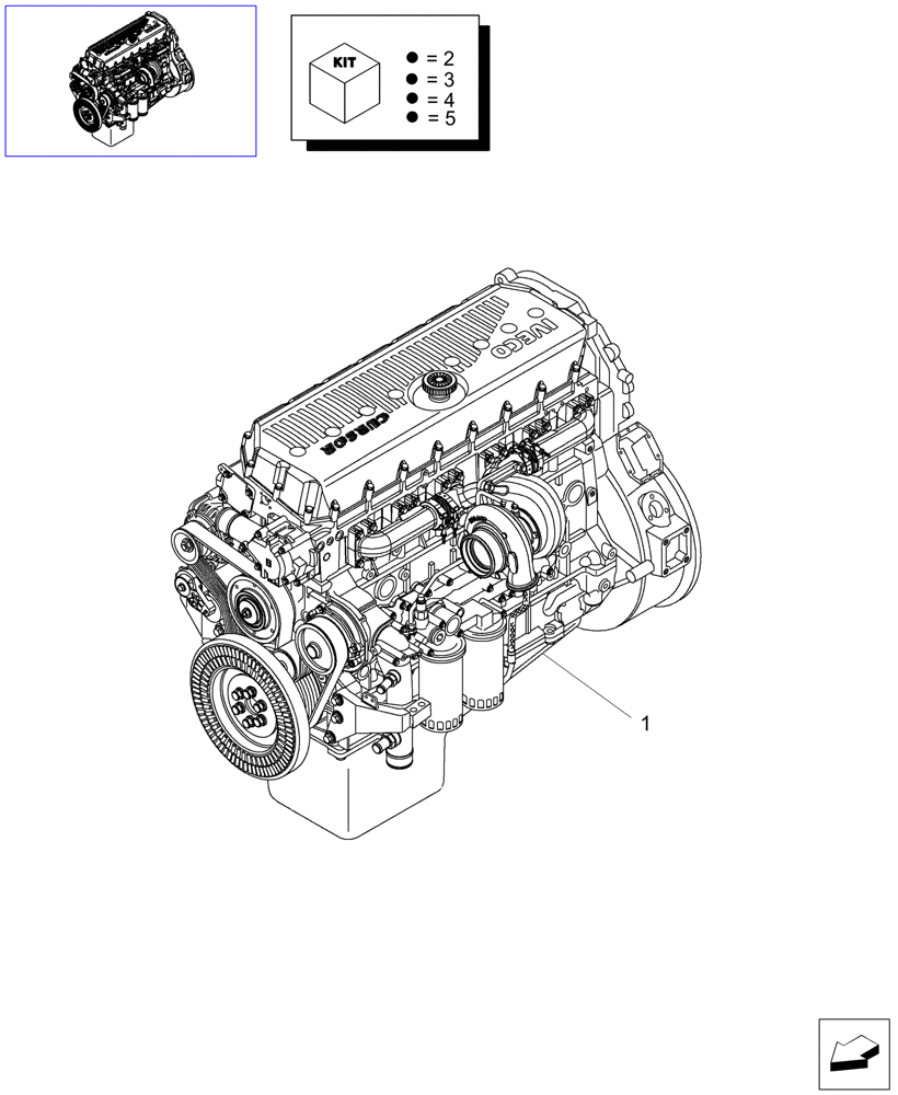 Схема запчастей Case IH STEIGER 435 - (02-25) - ENGINE ASSY., STEIGER 385 / 435 & 485 (02) - ENGINE