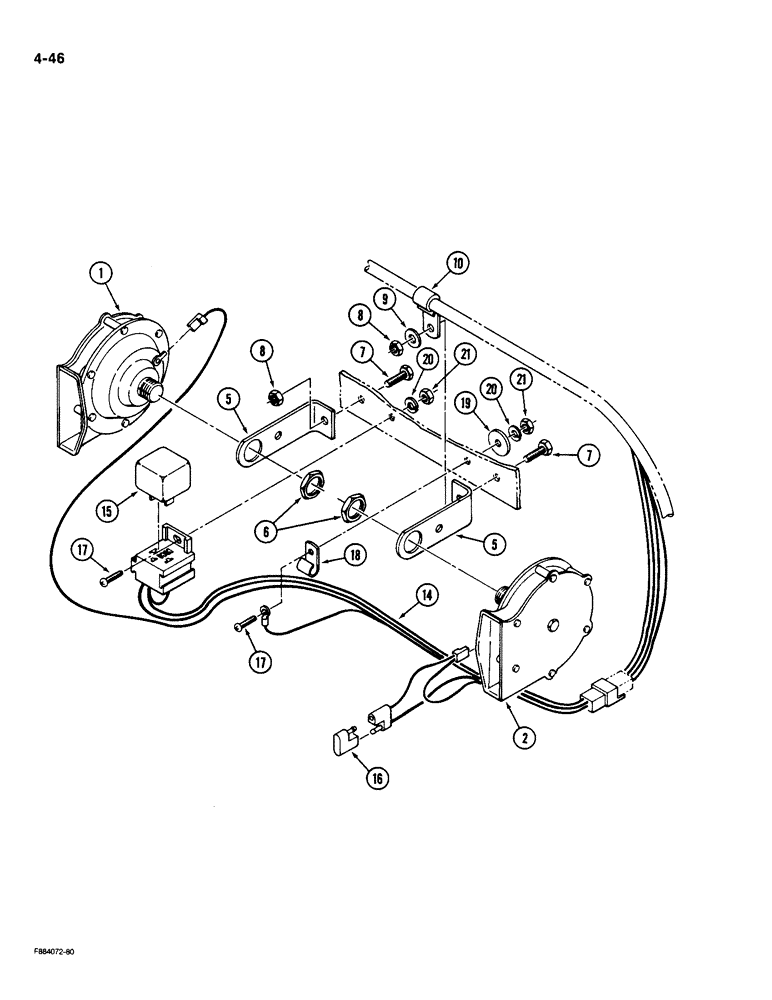 Схема запчастей Case IH 9190 - (4-46) - HORN AND MOUNTING (04) - ELECTRICAL SYSTEMS