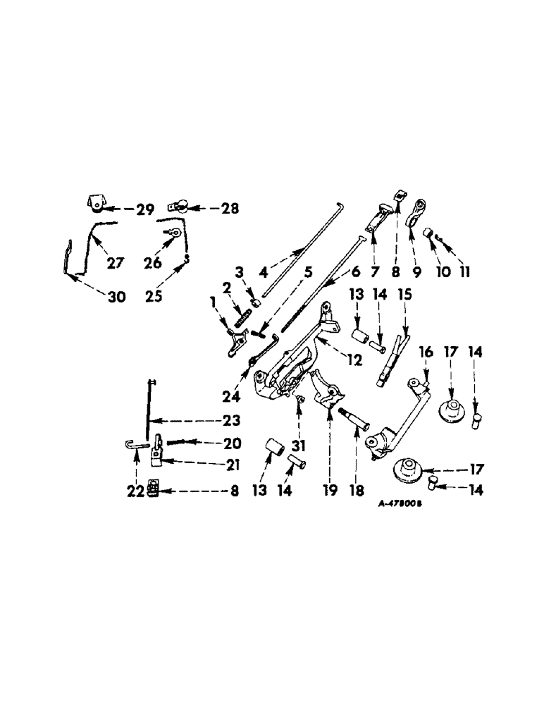 Схема запчастей Case IH 449A - (E-33) - CHECKROW PLANTING ATTACHMENT, CHECK HEADS AND CLUTCH 