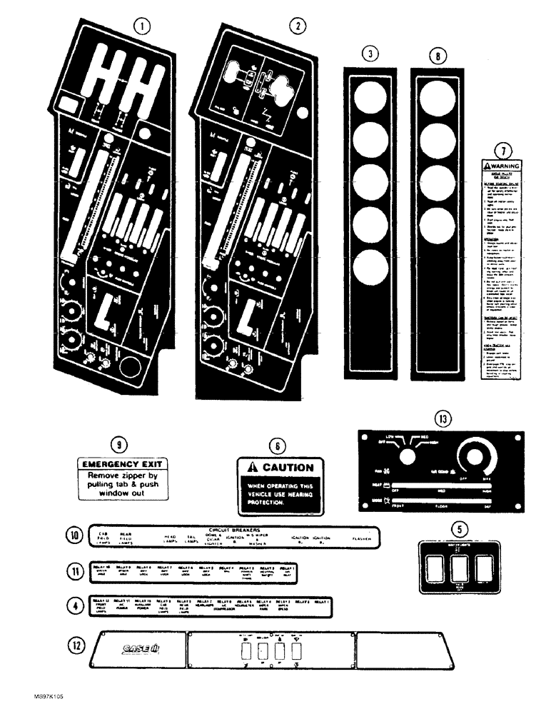 Схема запчастей Case IH 9380 - (9-116) - DECALS (09) - CHASSIS/ATTACHMENTS