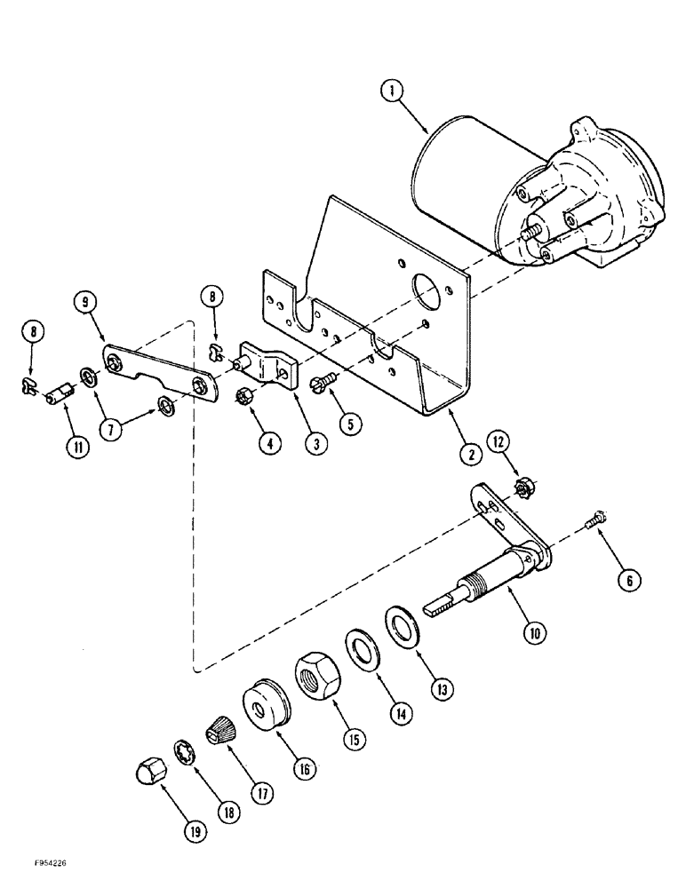 Схема запчастей Case IH 9370 - (4-68) - WIPER DRIVE ASSEMBLY, REAR WINDOW (04) - ELECTRICAL SYSTEMS