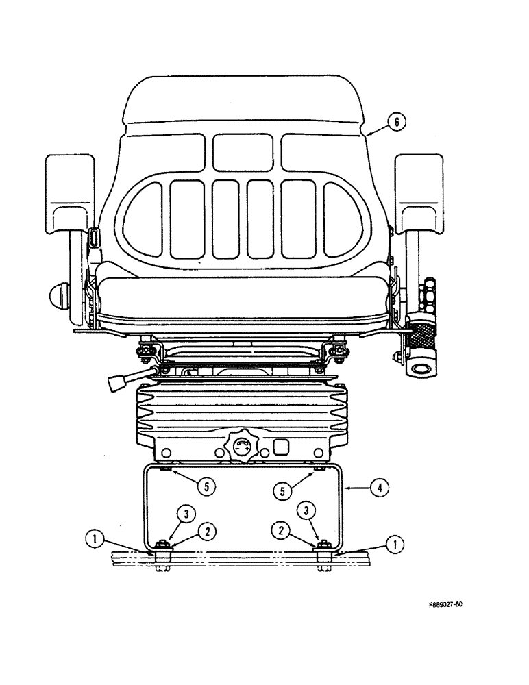 Схема запчастей Case IH STEIGER - (9-040) - SEAT MOUNTING, MECHANICAL SUSPENSION SEAT, ROPS (09) - CHASSIS/ATTACHMENTS