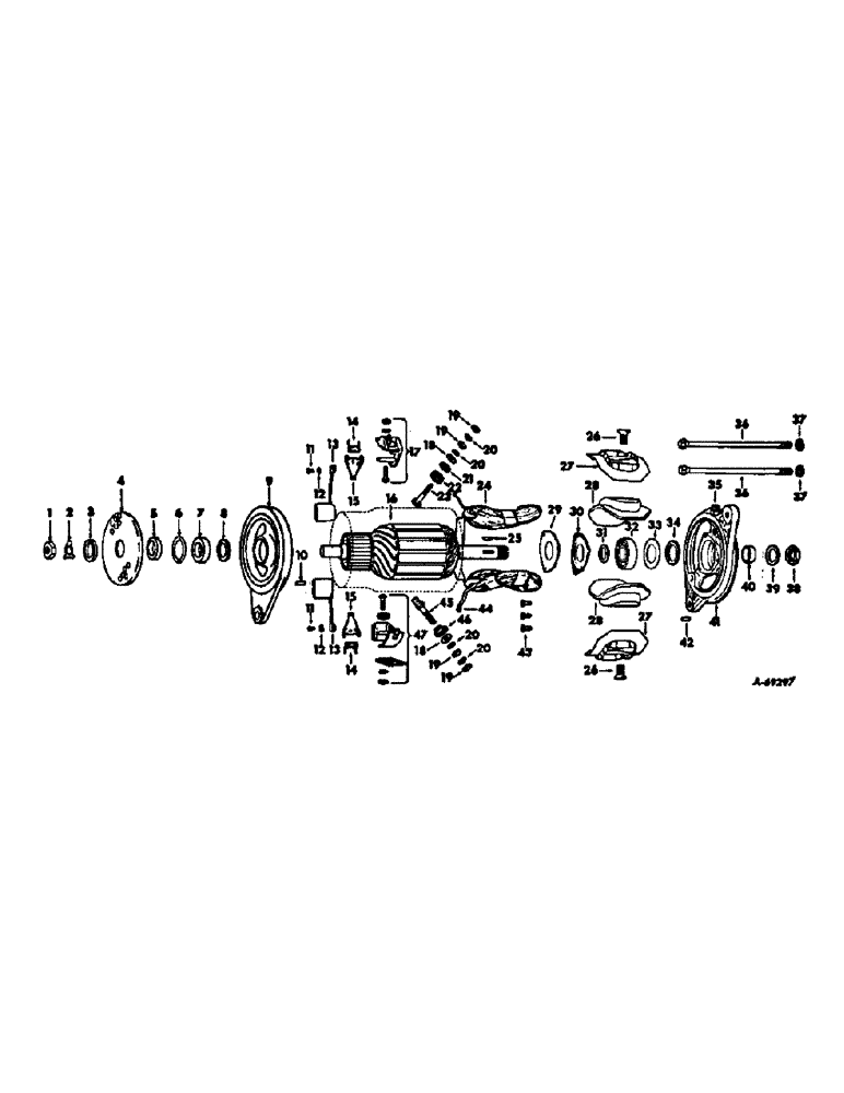 Схема запчастей Case IH 403 - (374) - GENERATOR, DELCO-REMY, FOR C-263 AND D-301 ENGINES, COMBINE SERIAL NO. 9956 AND BELOW (55) - ELECTRICAL SYSTEMS