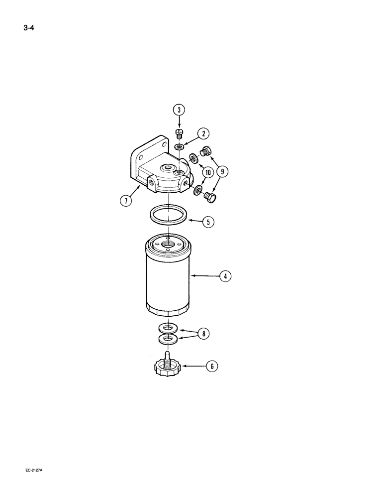 Схема запчастей Case IH 395 - (3-004) - FUEL FILTER (03) - FUEL SYSTEM