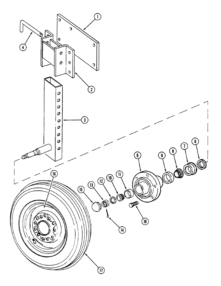 Схема запчастей Case IH 4500 - (9-072) - PNEUMATIC GAUGE WHEEL MOUNTING, WHEEL, AND HUB, WING TYPE MODELS (09) - CHASSIS/ATTACHMENTS