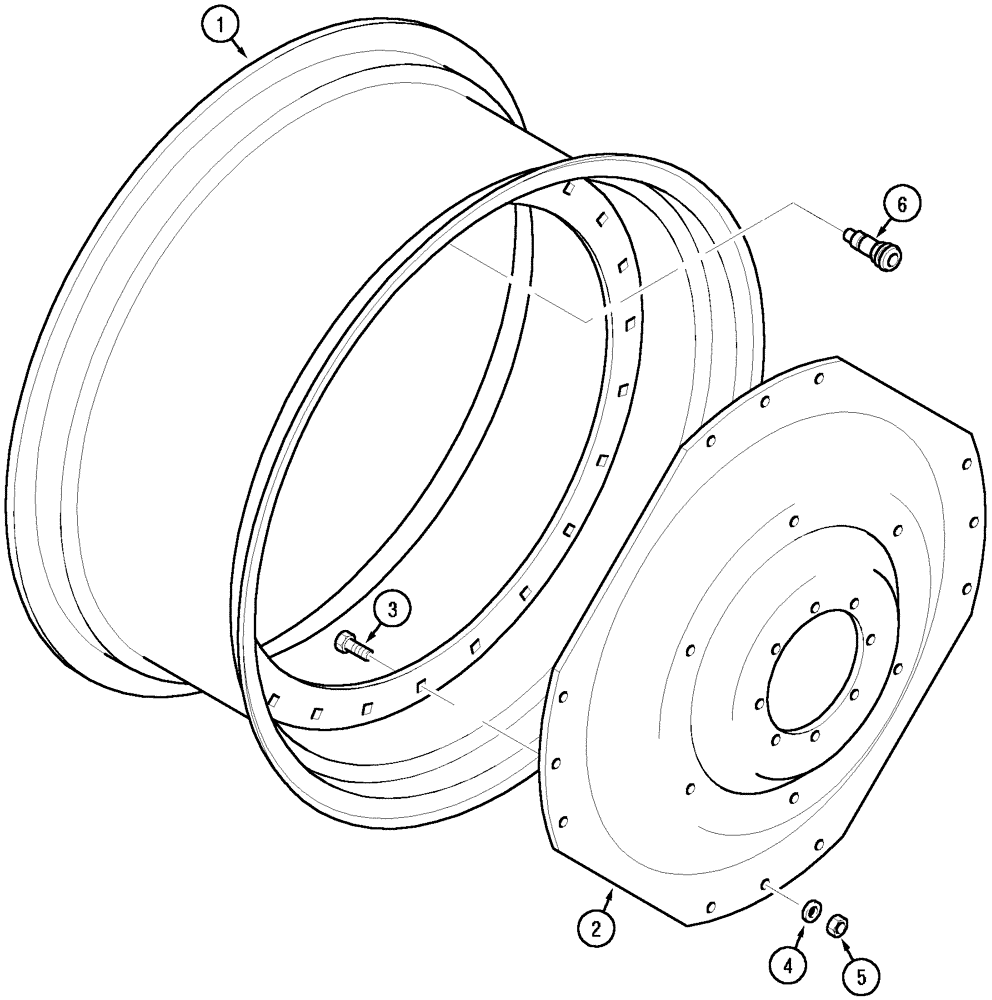 Схема запчастей Case IH MX80C - (06-36) - REAR WHEELS - ADJUSTABLE, TITAN, FOR TIRES 16.9, 18.4 X 38 (06) - POWER TRAIN