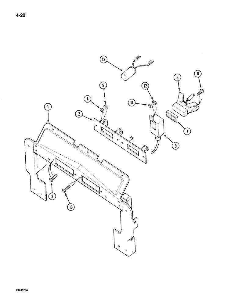 Схема запчастей Case IH 495 - (4-020) - BULKHEAD ELECTRICS (04) - ELECTRICAL SYSTEMS