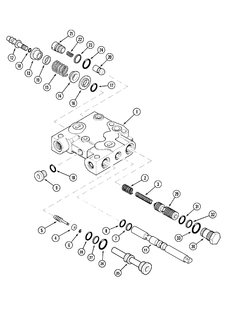 Схема запчастей Case IH MX100 - (08-22) - REMOTE CONTROL VALVE (08) - HYDRAULICS