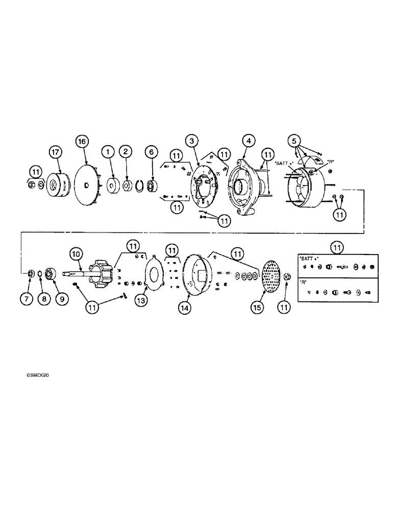 Схема запчастей Case IH 1400 - (4-16) - ALTERNATOR-GENERATOR (06) - ELECTRICAL SYSTEMS