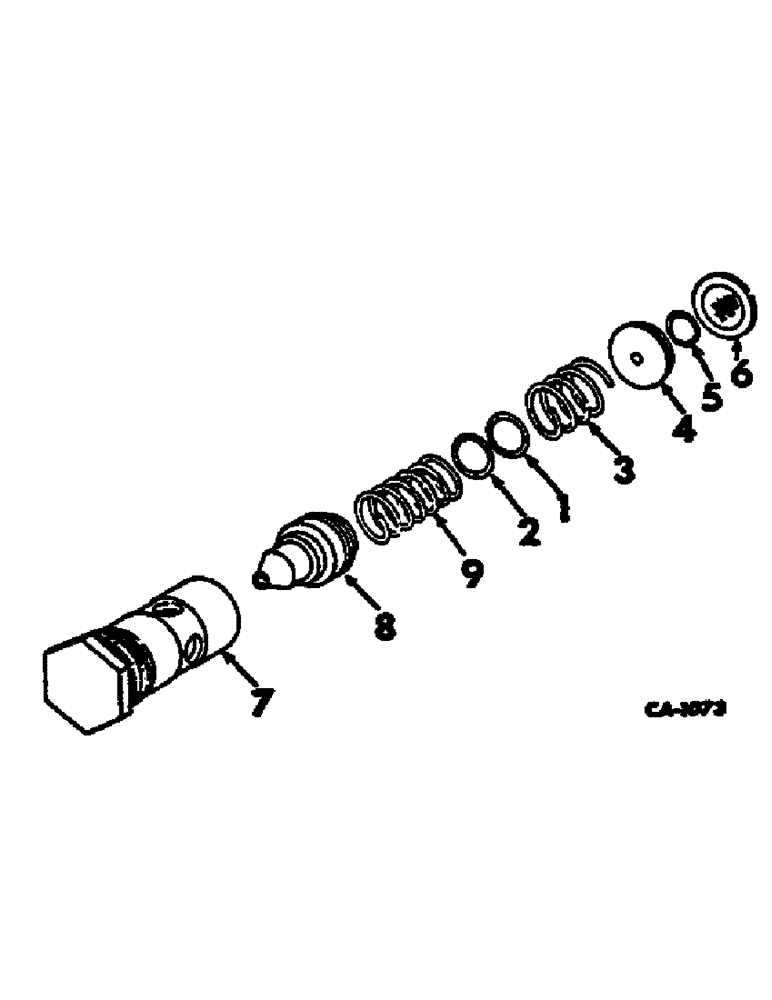 Схема запчастей Case IH 574 - (10-036) - PILOT RELIEF VALVE (07) - HYDRAULICS