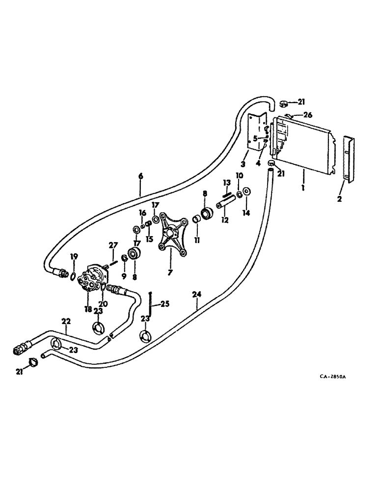 Схема запчастей Case IH 400 - (A-071) - HYDRAULIC DRIVEN BLOWER PARTS 