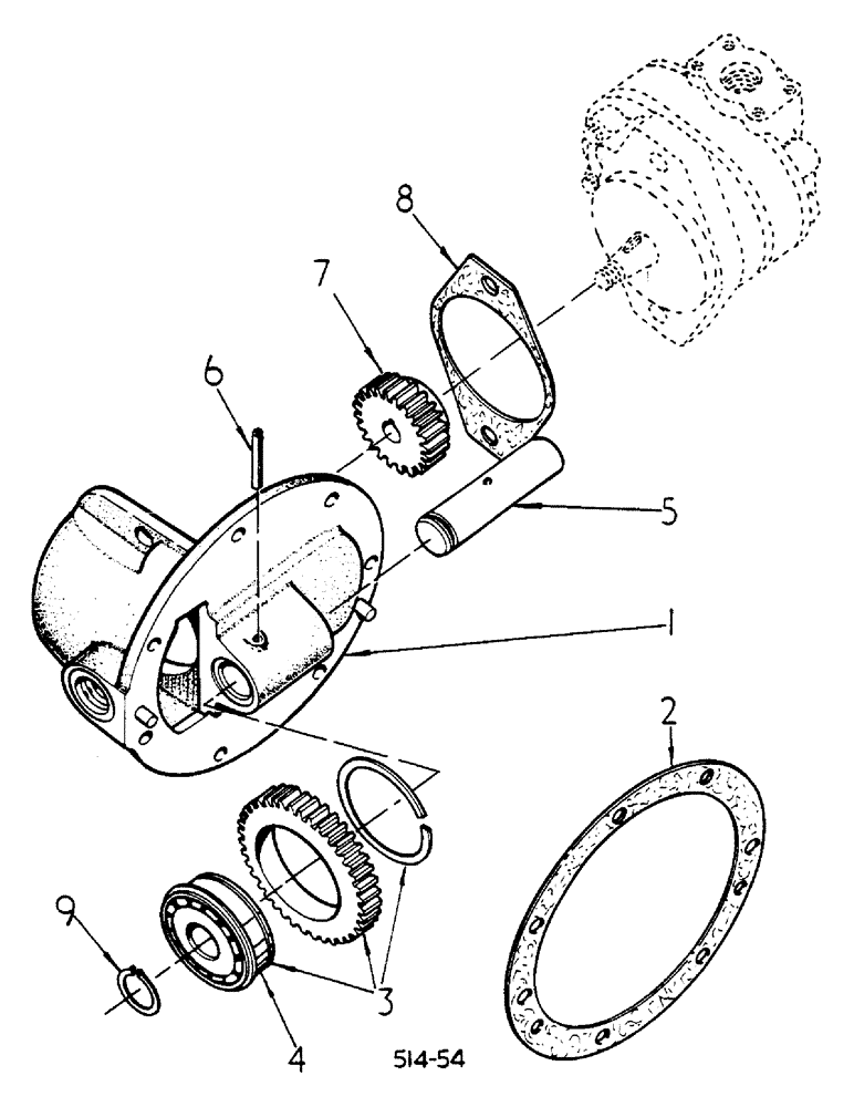 Схема запчастей Case IH 258 - (10-055) - SIDE-MOUNTED HYD PUMP DRIVE (07) - HYDRAULICS