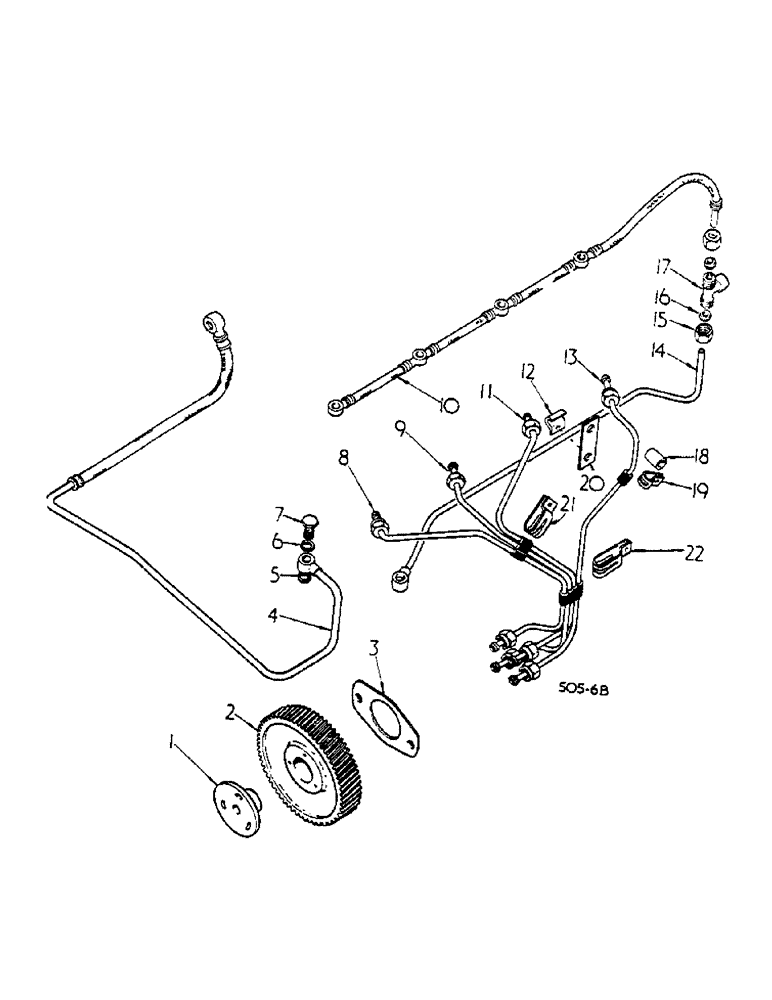 Схема запчастей Case IH 574 - (12-042) - FUEL INJECTION PUMP AND CONNECTIONS, BOSCH INJECTION Power