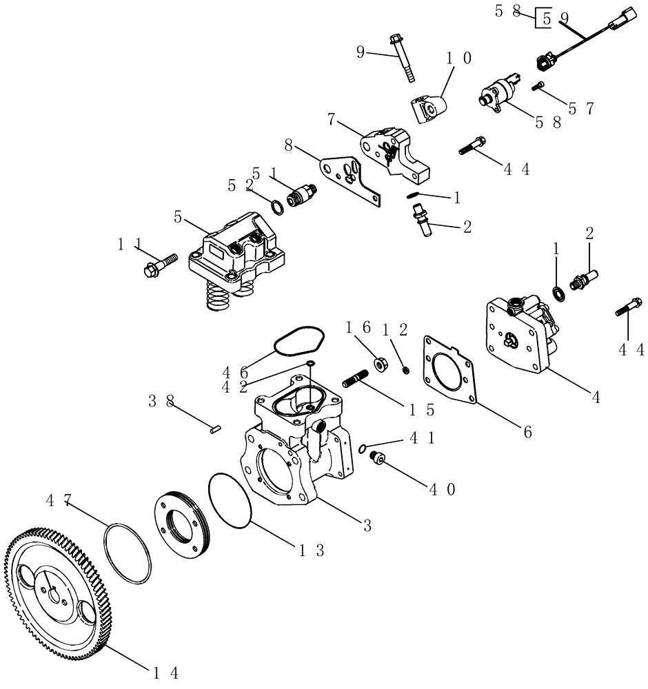 Схема запчастей Case IH STX330 - (03-07) - FUEL INJECTION - PUMP AND DRIVE (03) - FUEL SYSTEM