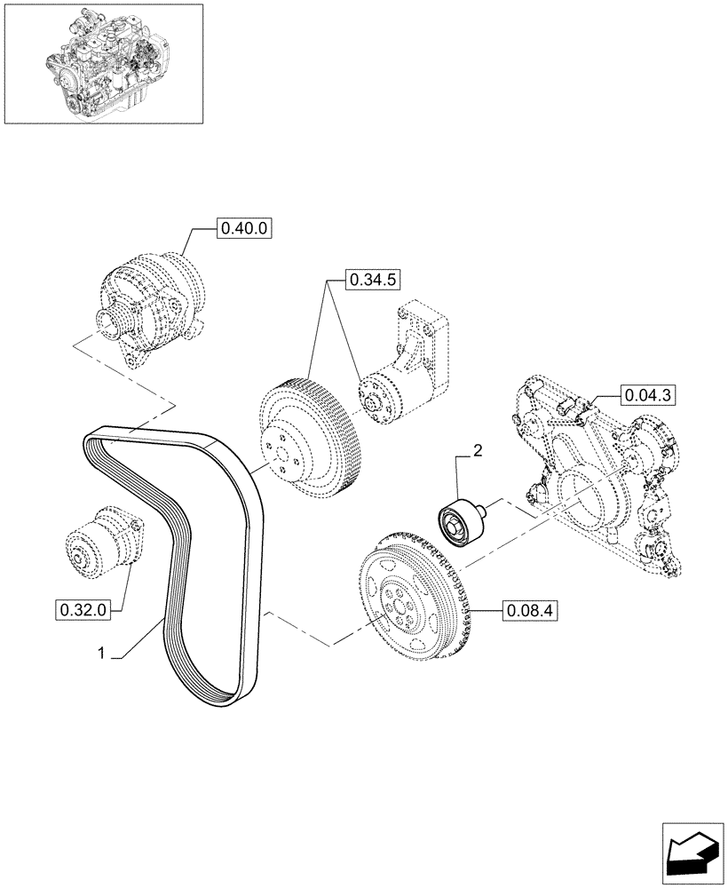 Схема запчастей Case IH F4GE9684D J600 - (0.34.0[01]) - WATER PUMP - CONTROL (504240784) 